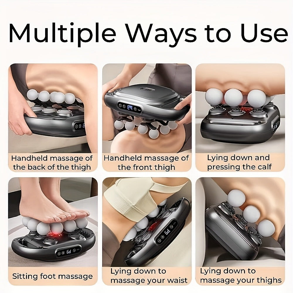 Massage Gun for Deep Tissue Relief – Cordless Percussion Massager with 9 Speeds & 9 Modes, Multiple Heads for Back, Neck, Shoulders, Legs & Feet | Gift for Dad & Mom