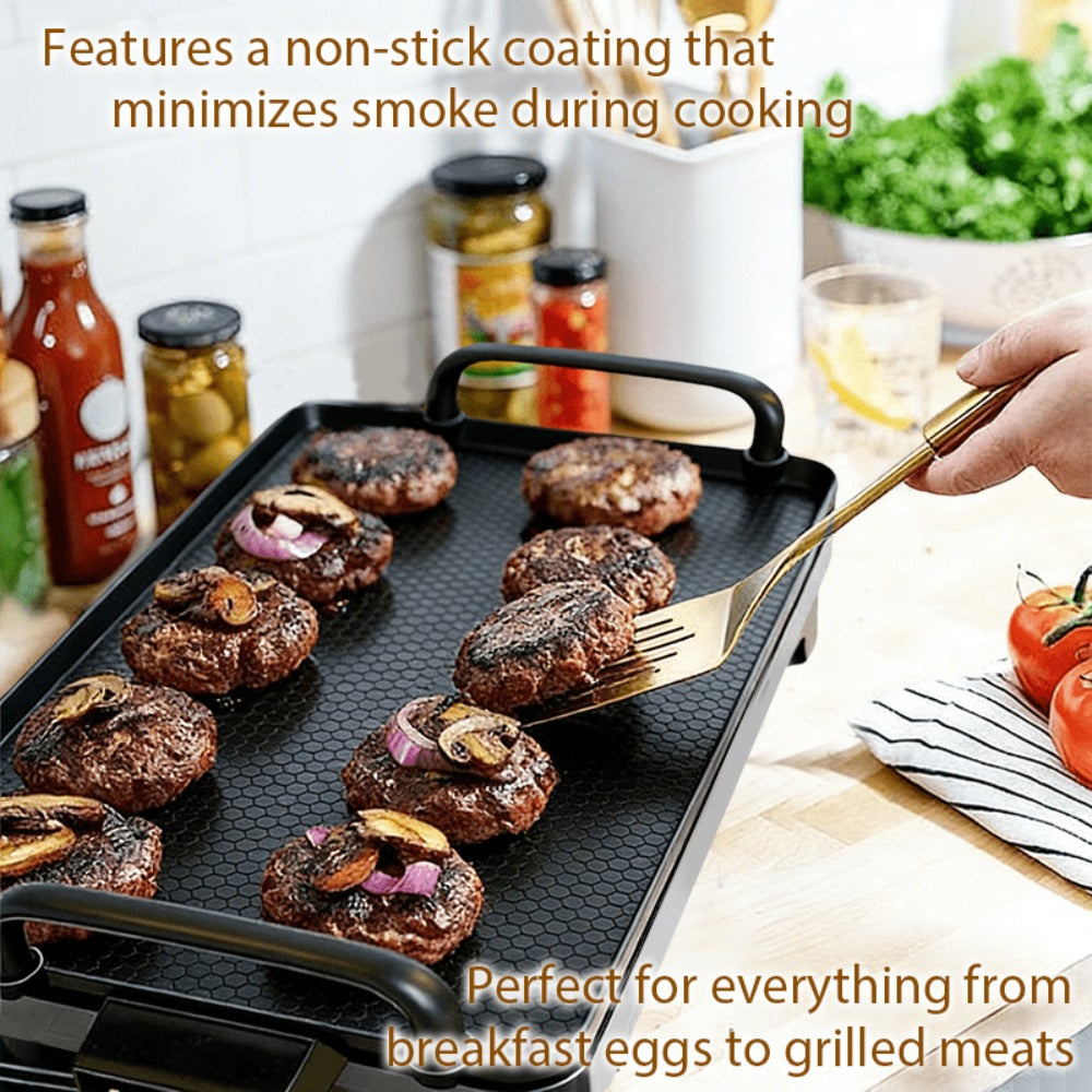 Electric Griddle with Non-Stick Coating - Large Submersible Cooking Surface, Make 15 Eggs at Once, Hassle-Free Cleanup, 2 Sizes Available - Perfect for Breakfast, Pancakes & Family Cooking