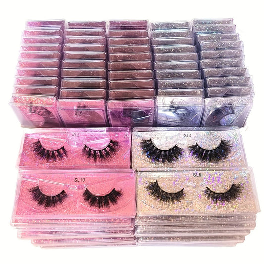 Russian DD Curl False Eyelashes 20 Pairs 5 Mix Styles – Cat Eye Extra Thick Fluffy Natural Reusable Lightweight Lash Multipack for Daily Wear, Parties & Special Occasions