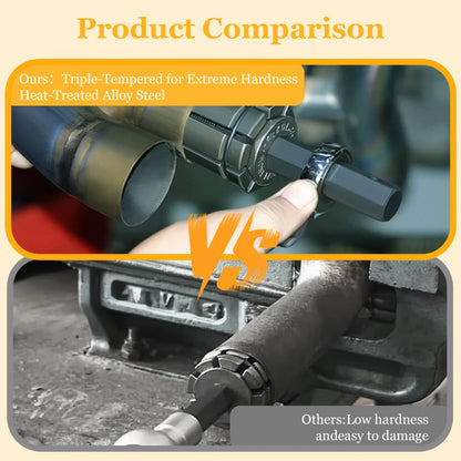 Exhaust Pipe Expander Set 3-Piece – Heavy-Duty Forged Carbon Steel Muffler & Exhaust System Repair Tool Non-Slip Grip for Car, Truck, Motorcycle & ATV