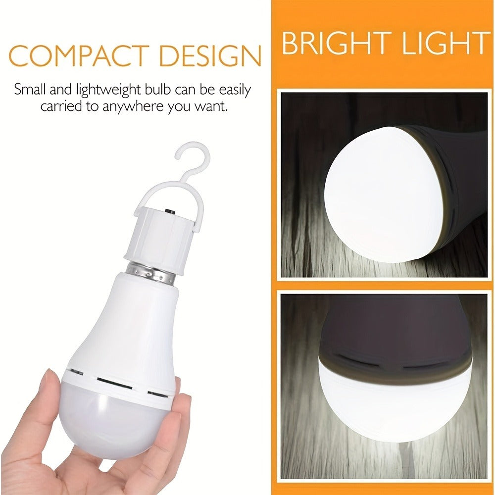 Emergency Light Bulb for Power Outages, Self-Charging Battery Backup LED Bulb 1200mAh 60 Watt Equivalent, Stays On During Blackout, E26 Base Rechargeable Backup Bulb for Home Safety Daily Use