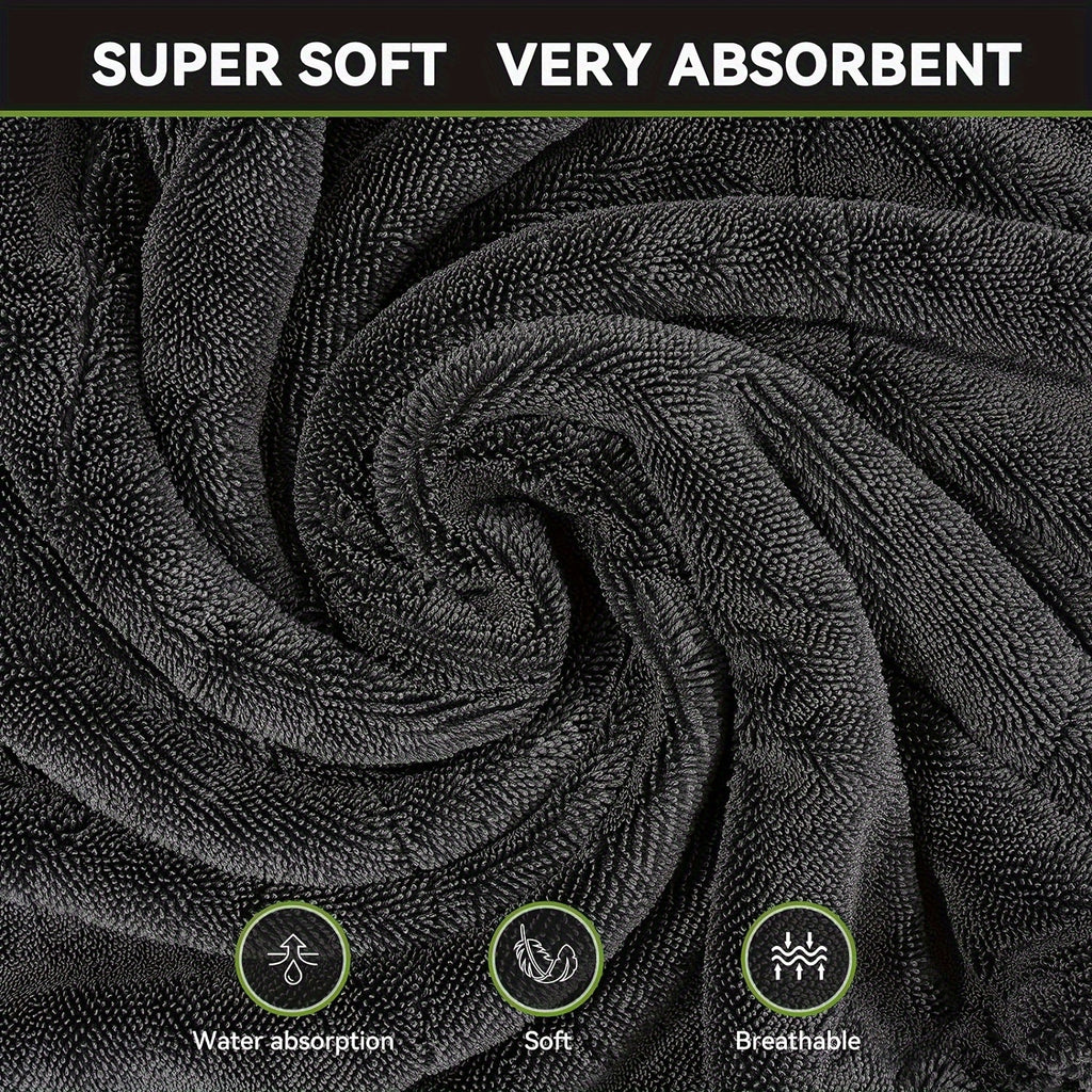 Microfiber Towels for Cars - 1300GSM X Large Size Quick Dry High Absorbent Edgeless Streak Free - Car Drying Towel for Detailing 24x36in