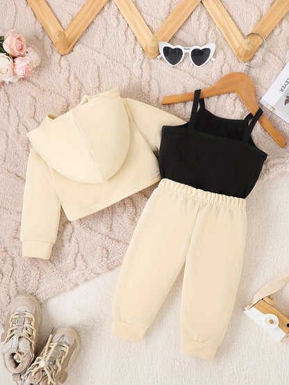 Baby Girl Casual Outfit Set - Sleeveless Winter