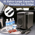 Car Refrigerator 6-Liter Dual-Purpose Hot And Cold Insulation Box for Home And Car, Portable Small Refrigerator for Cars, Large Capacity Energy-Saving Small Refrigerator, Top Storage Cup Holder