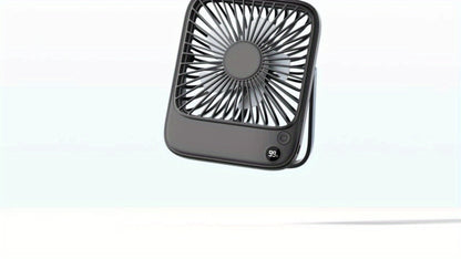 USB Desk Fan Battery Operated | 2000mAh & 5000mAh Rechargeable Mini Personal Fan, 4-Speed Adjustable, 180° Tilt & Foldable, Ultra-Quiet Strong Airflow for Office, Bedroom & Desktop Use – Black, Pink, White