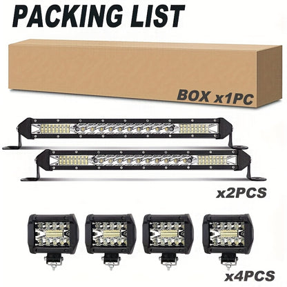 22inch 10inch LED Work Light Bar + 4inch LED Light Bar for Car Truck Offroad 4x4 Jeep SUV UTV ATV Tractor Off Road, No Battery Required