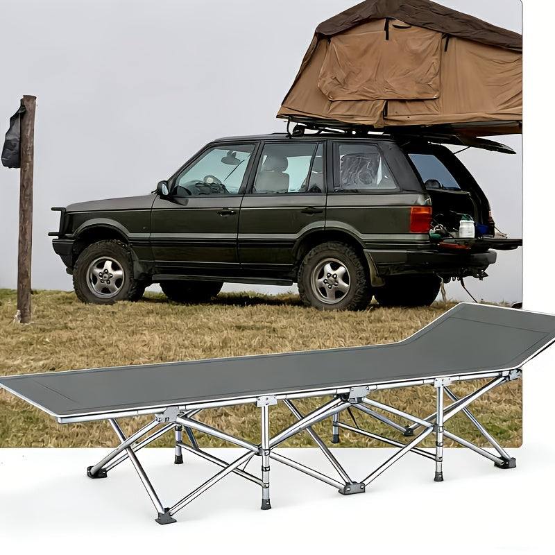 Heavy Duty Folding Bed 500 600 700 LBS Capacity Extra Large Portable Camping Cot Guest Bed with Optional Mattress Sturdy Steel Frame Flip-Up Foldable Patio Sofa Bed