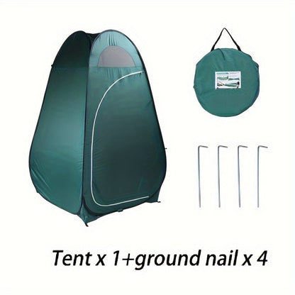 Pop-Up Privacy Shower Tent & Outdoor Changing Room – Waterproof Portable Camping Toilet Tent for Hiking Beach Fishing Backpacking, Instant Setup Dressing Room, Blue Black Regular Upgraded Styles