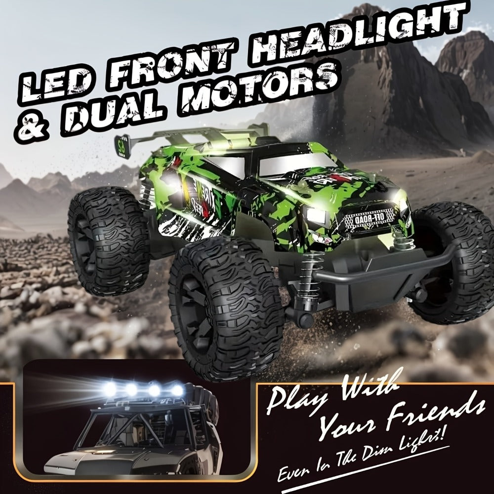 Alloy RC Truck for Kids 2.4GHz Off-Road Remote Control Car – All-Terrain Rechargeable Metal Body, Safe for Boys & Girls Ages 3 4 5 6 7, Best Birthday Easter Christmas Gift Toy