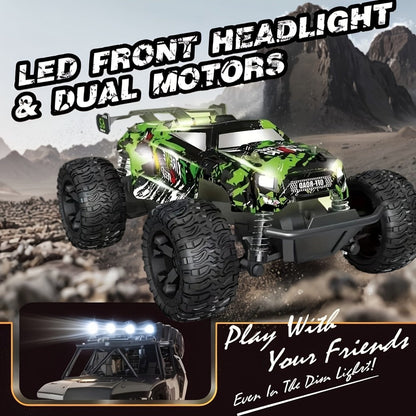 Alloy RC Truck for Kids 2.4GHz Off-Road Remote Control Car – All-Terrain Rechargeable Metal Body, Safe for Boys & Girls Ages 3 4 5 6 7, Best Birthday Easter Christmas Gift Toy
