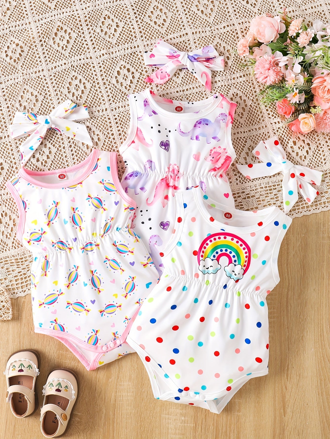 Baby Girl Tie Dye Bodysuit - Sleeveless Summer