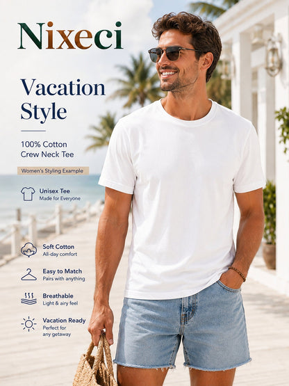 Men's Patriotic T-Shirt - Round Neck Short Sleeve Weekend Style