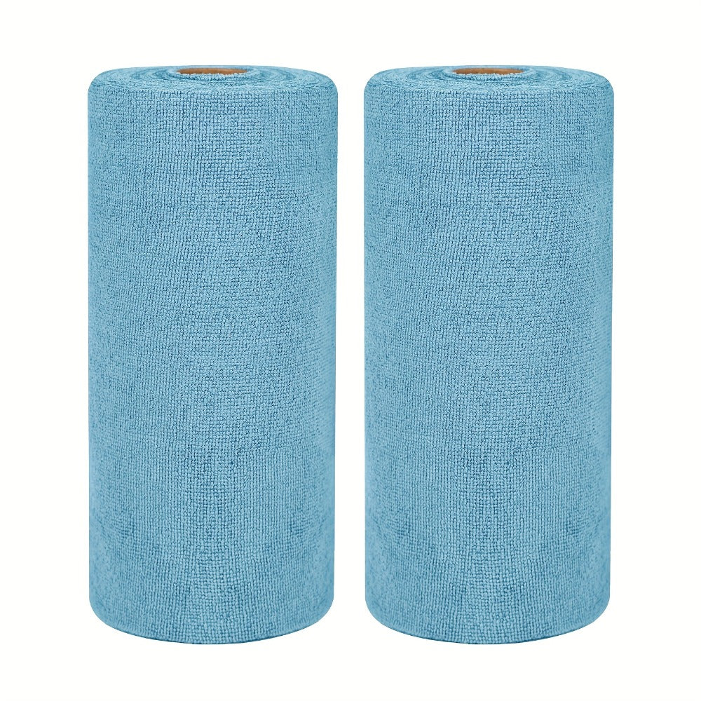 Microfiber Cleaning Cloths 100 Pack Reusable Washable Tear-Away Towel Roll 12x12 – Absorbent Rags & Dishcloths for Kitchen, Bathroom, House & Car Detailing