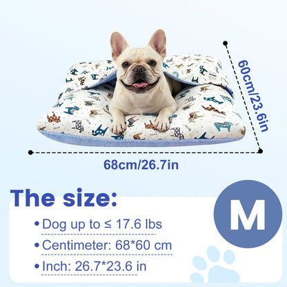 Breathable Washable Dog Bed Mattress – All-Season Pet Mat with Removable Cover & Non-Slip Bottom for Small, Medium & Large Dogs | Cute Animal Patterns