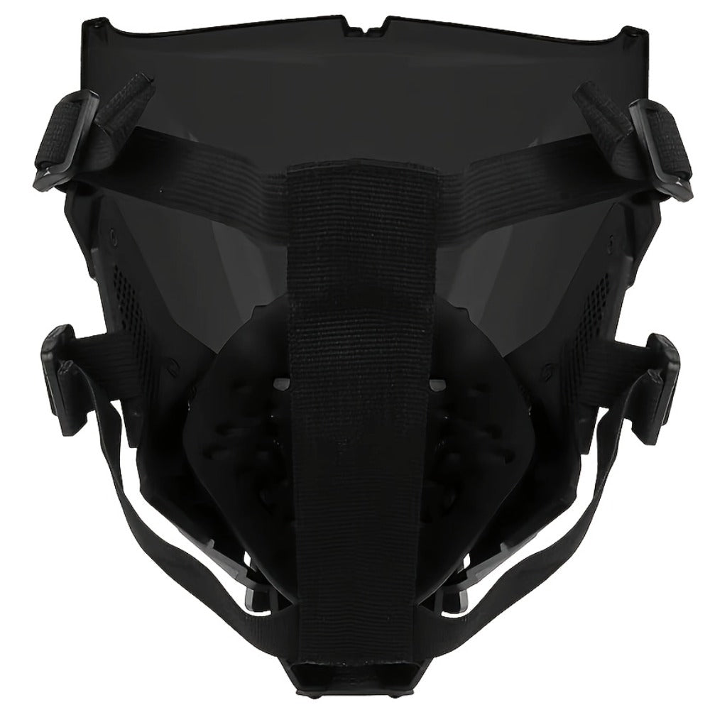 Cyberpunk Futuristic Face Mask for Men & Adults – Breathable Sci-Fi Half Mask for Halloween Cosplay Rave Bar Club Music Festival Photo Prop Cool Gift