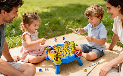 Magnetic Fishing Game for Kids 66 Pieces – Ocean Fishing Toy Set with Rods for Toddlers Ages 3 4 5 6, 1-8 Players, Birthday Gift for Boys & Girls
