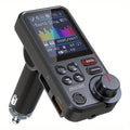 for Car FM Wireless Transmitter with 1.8” Color Screen, BT Wireless Adapter, Powerful Microphone, FM Modulator, 18W Car Charger Compatible, Hands-Free Calls & Music Streaming, Compatible for Smartphones/Tablets in Vehicle Stereo