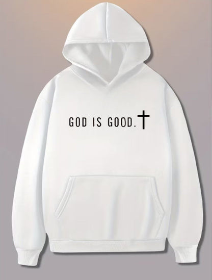 Men's Festive Graphic Hoodie - Loose Fit Holiday Print