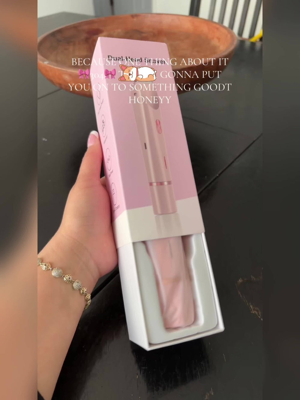 Bikini Trimmer for Women 2-in-1 Dual Head IPX7 Waterproof Electric Shaver Body Hair Trimmer Facial Hair Remover Bikini Underarm Leg Arm Face 90-Min Battery USB Rechargeable Pink Travel-Friendly