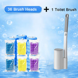 37-piece set (1 toilet brush + 36 replacement heads)