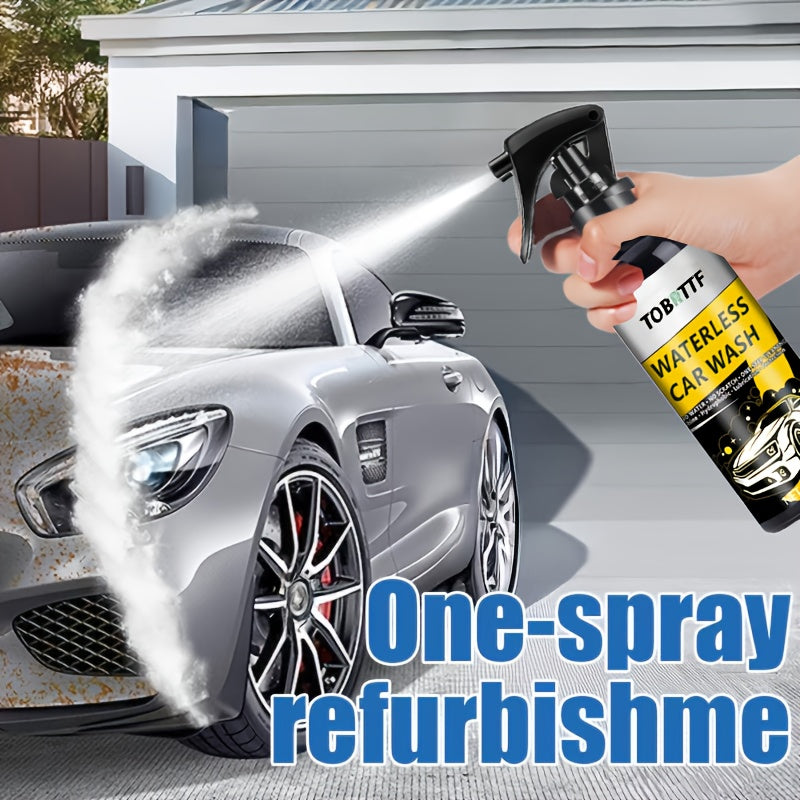 1 Spray & Wipe Waterless Car Wash Solution Suitable for Paint Protection, Instantly Removes Grime, No Rinse Required, Quick Detailing Spray for Car, Motorcycles,, RVs - Formula for -the- Vehicle Maintenance