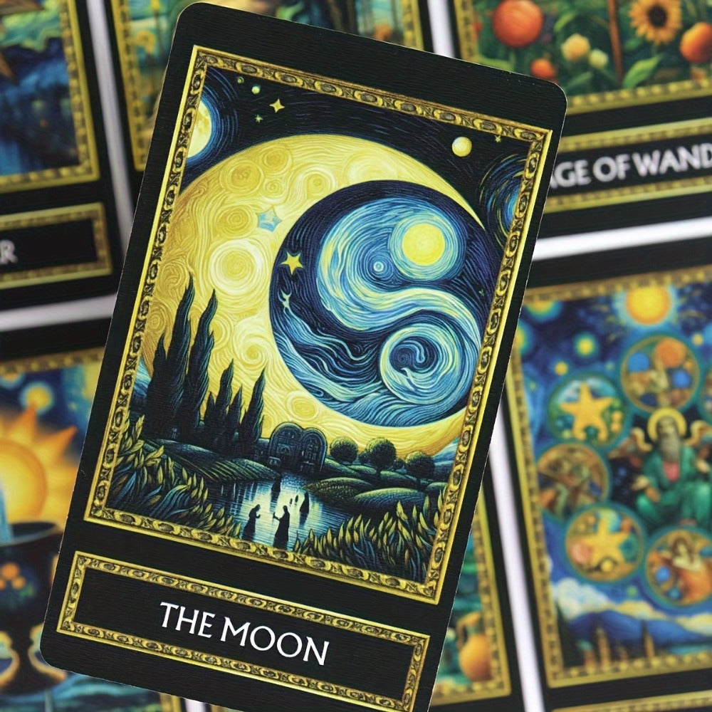 Van Gogh Tarot Cards 78 Card Deck – Art-Inspired High Quality Paper Divination Tool for Adults Teens Beginners Collectors Spiritual Gift Idea Ages 14+