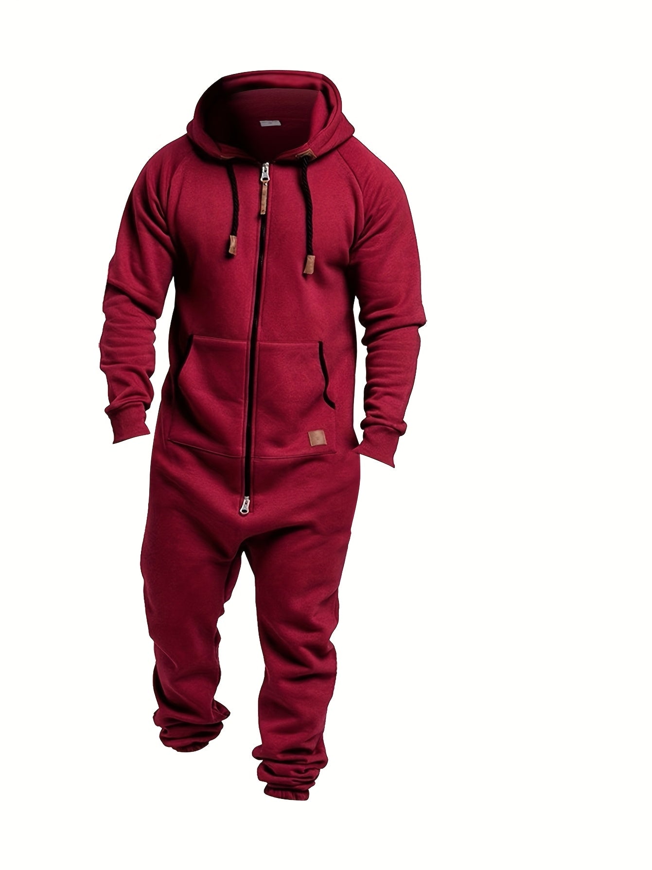 Men's Hooded Coveralls - Full-Zip One-Piece Design Style 3013