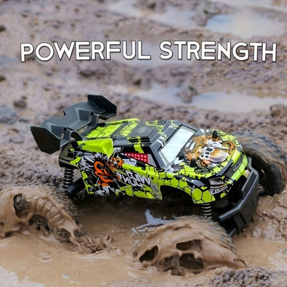 Drop-Proof High-Speed RC Off-Road Car for Boys – 2.4GHz Impact-Resistant All-Terrain Remote Control Vehicle, Rechargeable RC Car Gift for Boys Ages 3 4 5 6 7 Birthday Christmas (Green)