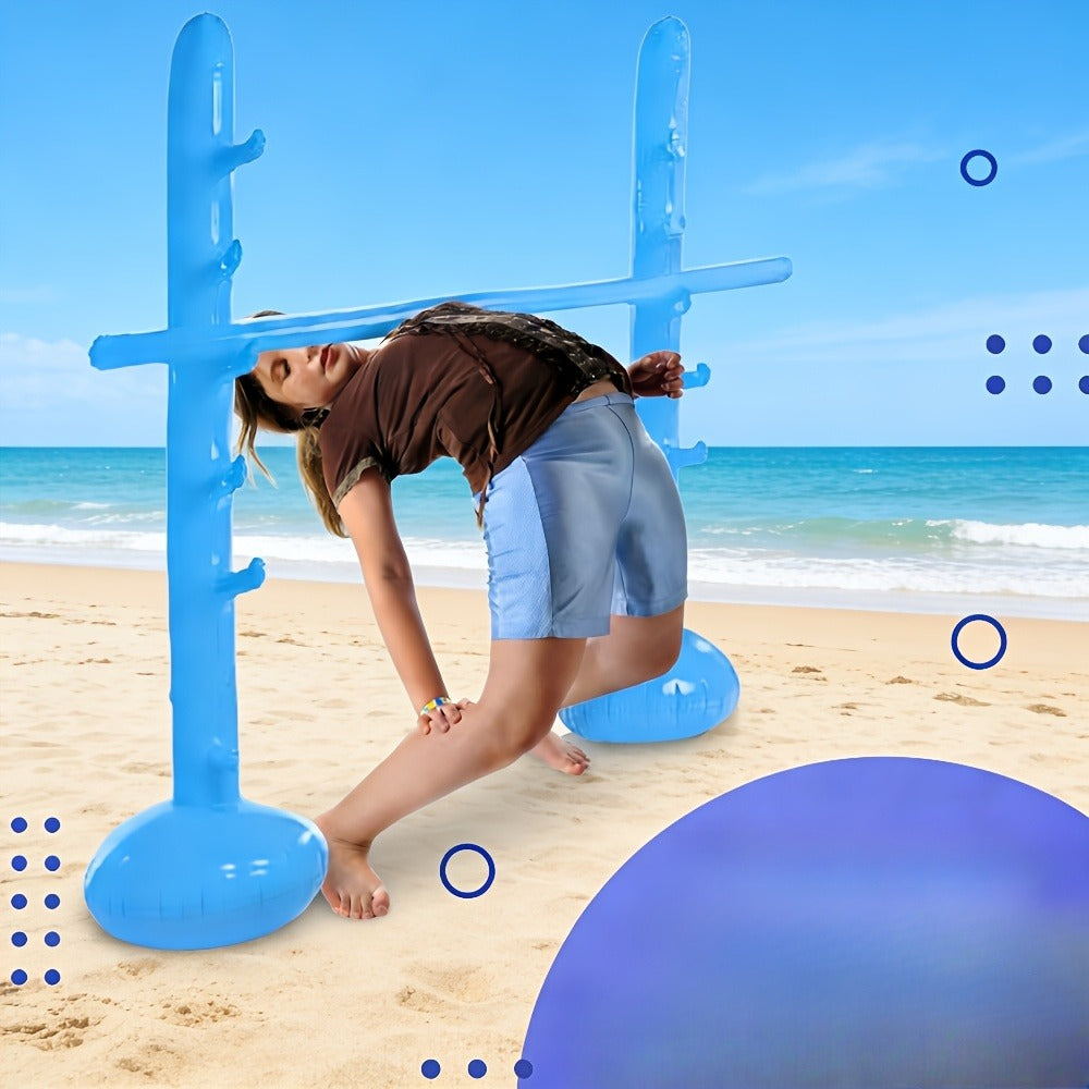 Inflatable Limbo Game Set for Adults & Kids – Fun Party Outdoor Lawn Game with Sturdy Stand, Ideal for Family Events, BBQ, Beach & Group Gatherings