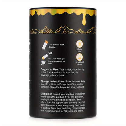 Shilajit Honey Sticks with Saffron – Himalayan Shilajit 85+ Trace Minerals & 75% Fulvic Acid for Energy, Vitality & Stamina | 30 Sticks | For Men & Women | ShopVora UK