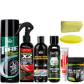 Yixingjia Automotive Maintenance 6pcs/Set, Tire Polish, Oil Film Cleaner, Car Cleaning Solution, Plastic Care Paste, Holiday Gift Pack, Cleaning Agent, Multi-Purpose for Plastic Retreading