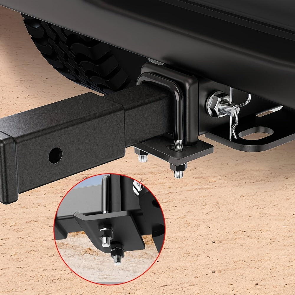 Trailer Hitch Tightener Anti Rattle Stabilizer 2 Inch Heavy Duty Steel U-Bolt with Rubber Cover Hitch Mount Wobble Eliminator for 2" Receiver - Multiple Colors