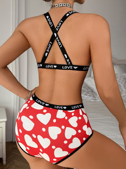 4-Pack Women's Bra and Panty Lingerie Set - Breathable Sport-Inspired Style