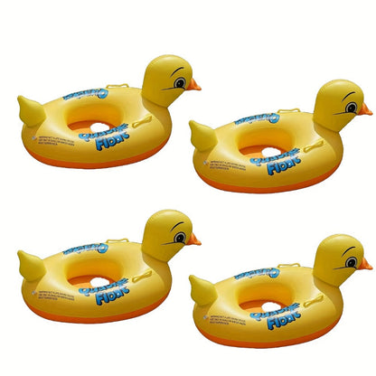 Inflatable Duck Pool Float with 2 Handles – Cute Animal Swim Ring for Kids & Adults, Durable PVC Summer Water Toy for Pool Lake Beach River Party, 1-Pack, 2-Pack or 4-Pack