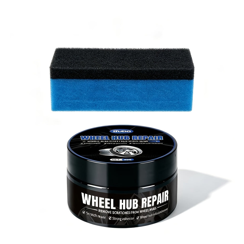 Automobile wheel hub scratch reconditioning paste, tire hub scratch paint repair paste - black and white Silvery aluminum alloy wheel hub chrome plating repair