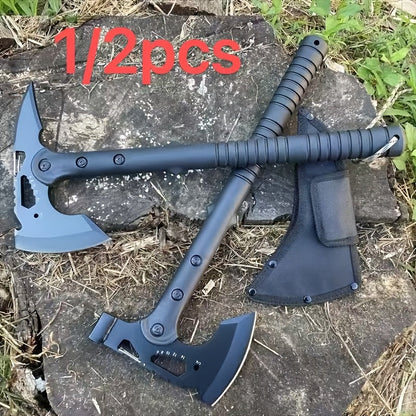 Camping Hatchet Axe with Saw – Tactical Survival Axe for Firewood Chopping, Logging & Hiking | Protective Cover Included