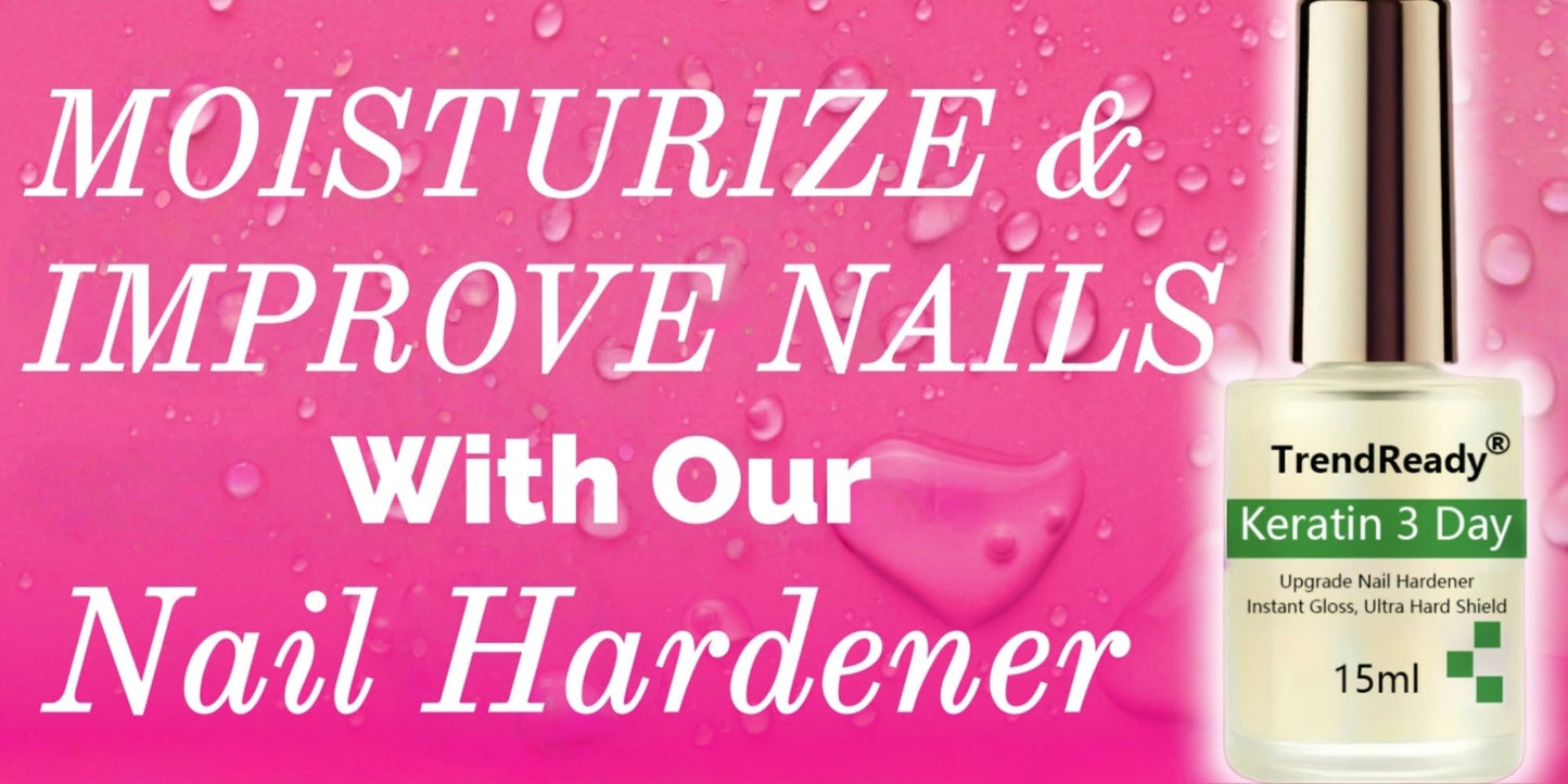 Vitamin E & Hyaluronic Acid Nail Hardener 2PCS 0.51oz – Protein Base Coat Ridge Filler & Concealer Quick Air-Dry Formula, Strengthens Weak Brittle Peeling Nails & Toenails, Clear Nail Treatment for Women Men