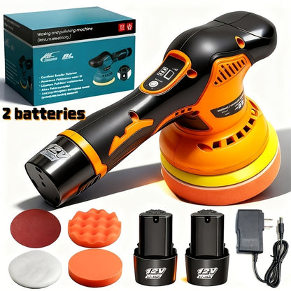 Cordless Car Polisher 5-Inch 8-Speed up to 5000 RPM with Battery for Car Detailing Scratch Removal Paint Correction - Portable Buffer Polishing Machine