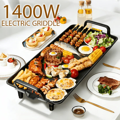 Electric Griddle with Non-Stick Coating - Large Submersible Cooking Surface, Make 15 Eggs at Once, Hassle-Free Cleanup, 2 Sizes Available - Perfect for Breakfast, Pancakes & Family Cooking
