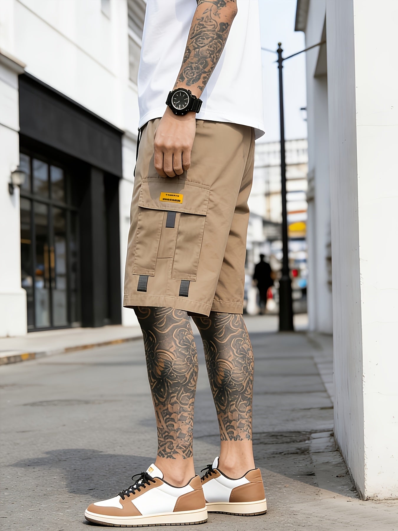 Men's Cargo Shorts - Drawstring Waist With Pockets Travel Style 411557