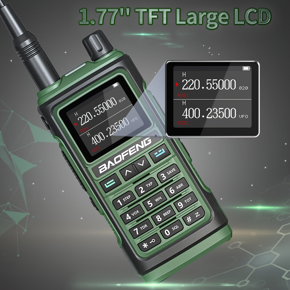 Ham Radio Walkie Talkie Tri-Band, BAOFENG UV-17R Long Range Two Way Radio 999CH VOX USB-C, VHF UHF Dual Band, CHIRP Compatible, Wireless Frequency Copy, Earpiece & Flashlight Included
