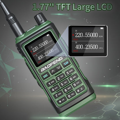 Ham Radio Walkie Talkie Tri-Band, BAOFENG UV-17R Long Range Two Way Radio 999CH VOX USB-C, VHF UHF Dual Band, CHIRP Compatible, Wireless Frequency Copy, Earpiece & Flashlight Included