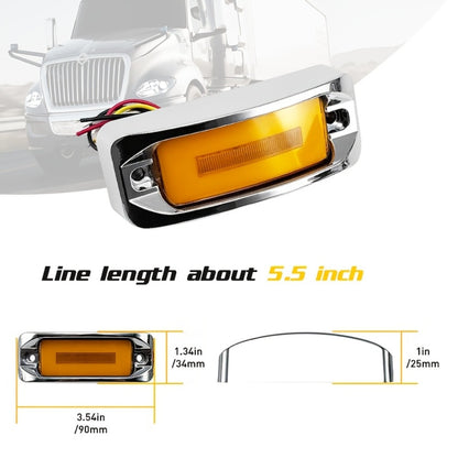 LED Car Side Marker Lights – Strobe Warning Flashing Signal Light for Truck Car Night Driving Safety, High/Low Brightness, 2pcs (Red/Yellow/Blue/Green/White)