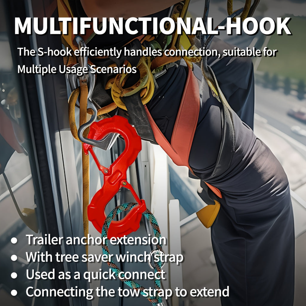 Multi Functional High-quality S-shaped Trailer Tow Hook, Heavy-duty G80 Alloy Steel, Towing Hook Load Capacity Of 33000 Pounds, Suitable For Off-road Rescue, Trucks, Trailers, SUVs And Other Vehicles, Essential For Outdoor Adventure Travel