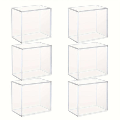 Acrylic Booster Box Display Case with Magnetic Lid – Thick 5mm Clear Protective Storage for Pokemon TCG Card Collectors, 3/4/6 Pack, 5.8"x3.5"x5.3"