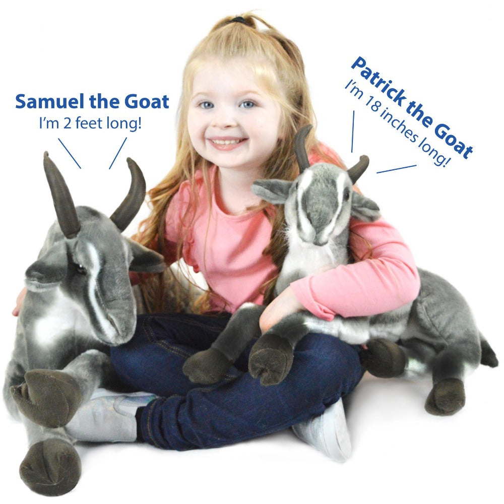 Stuffed Animal Pygmy Goat Plush 18 Inch – Patrick the Pygmy Goat Soft Cuddly Toy by Viahart, CPSIA Safe, Perfect Birthday Gift for Kids & Farm Animal Lovers