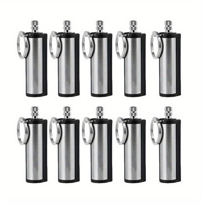Metal Match Kerosene Lighter 10pcs, Emergency Survival Matches Multi-Functional Keychain Fire Starter for Outdoor Camping Hiking Survival Gear, Windproof Reusable Fire Starting Tools – No Lighter Fuel Included