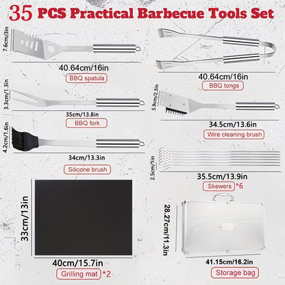 BBQ Griddle Tool Set with Aluminum Case, Oversized Spatula, Griddle Cover & Grill Scraper, Portable Outdoor Grilling Kit for Camping Parties Family Gatherings