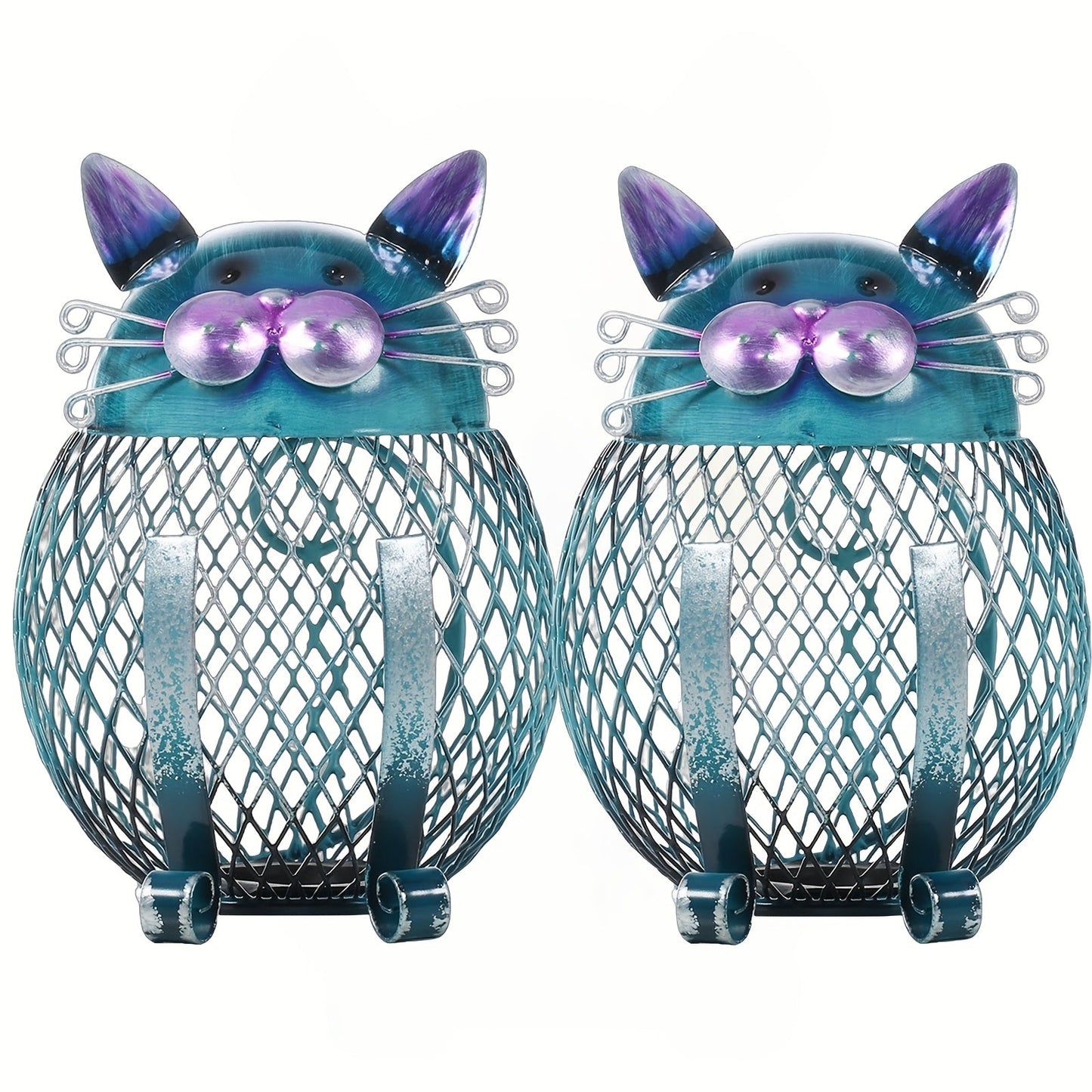 Ceramic Cat Piggy Bank with Removable Bottom Lid - Cute Kitten Coin Bank Figurine for Kids & Adults, Cat Lover Gift, Home Decor for Shelf & Office, Birthday Christmas Halloween Present