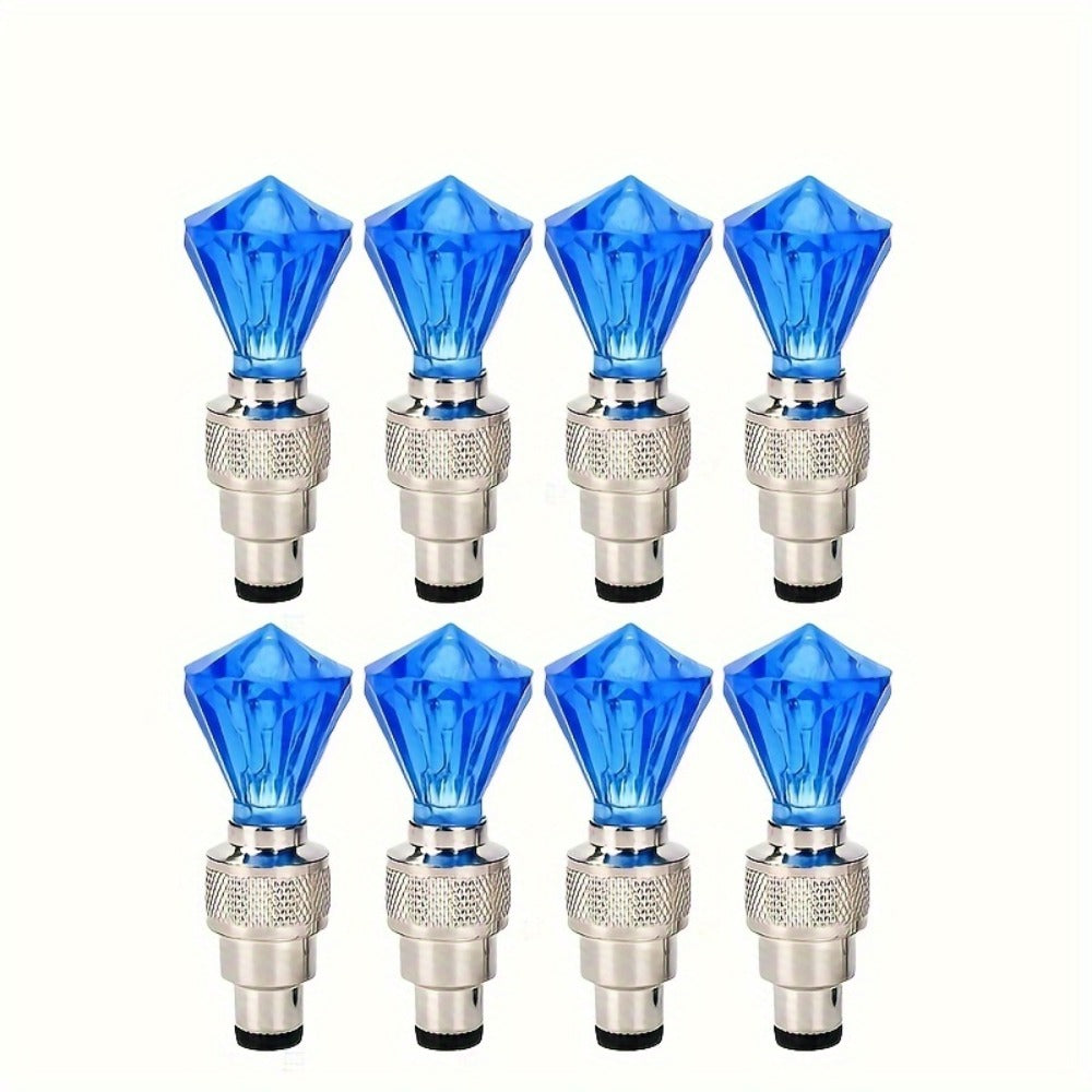 LED Breathing Light Tire Valve Caps – Running Horse & Wind Fire Wheel Light Effect for Car & Motorcycle Wheels